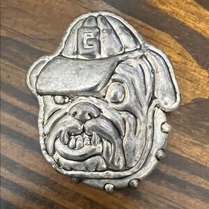 Vintage Silver Bulldog Brooch. Can be worn as brooch or necklace.